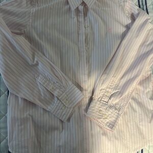 Chaps Light Pink and White Striped Shirt